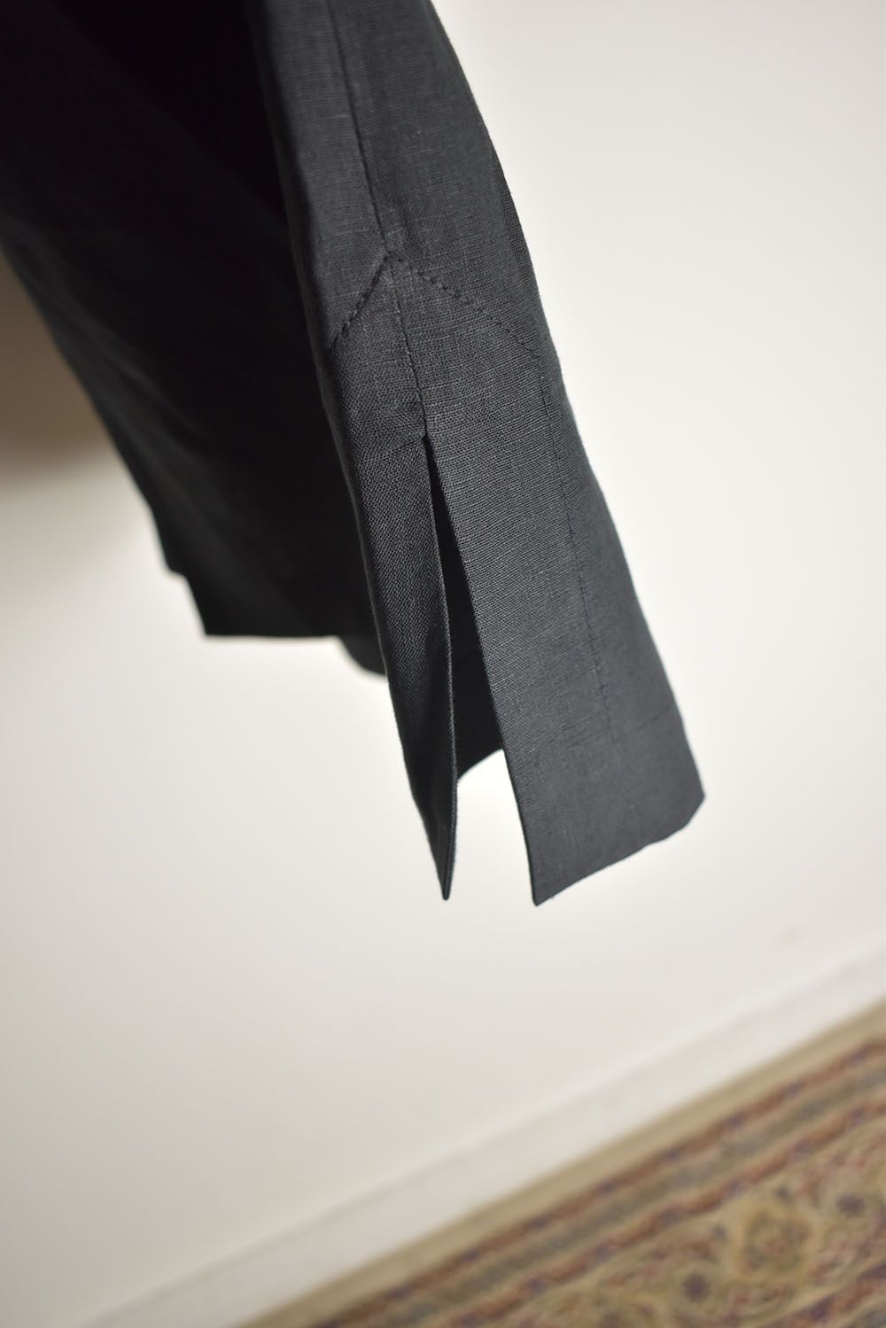 Elbow Length Band Collar Shirts"Lamp Black" / エルボーレングスバンドカラーシャツ"ランプブラック"