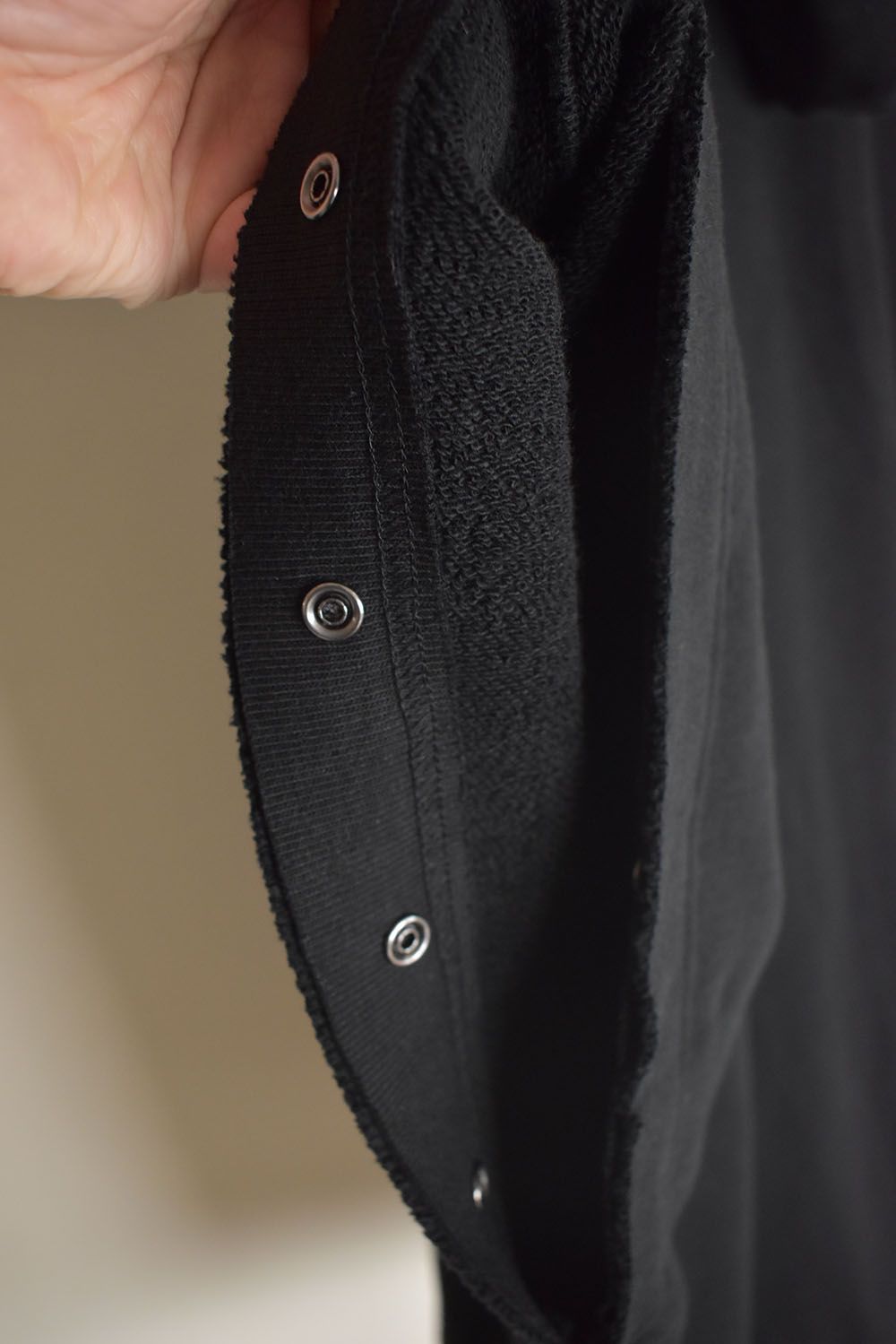 Sweat Oversize Zip Up Hoodie"Black" / スウェットオーバーサイズジップアップパーカ"ブラック"