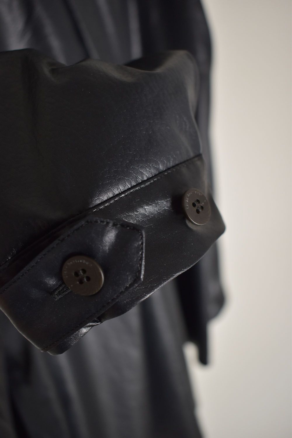 Fake Fake Leather Shirts Jacket"Black" / フェイクフェイクレザーシャツジャケット"ブラック"