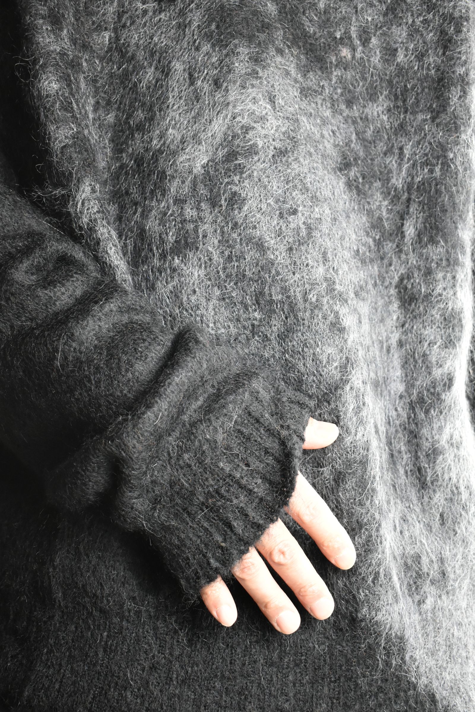 Gradation Mohair Knit Pullover"Black" / グラデーションモヘアニットプルオーバー"ブラック"