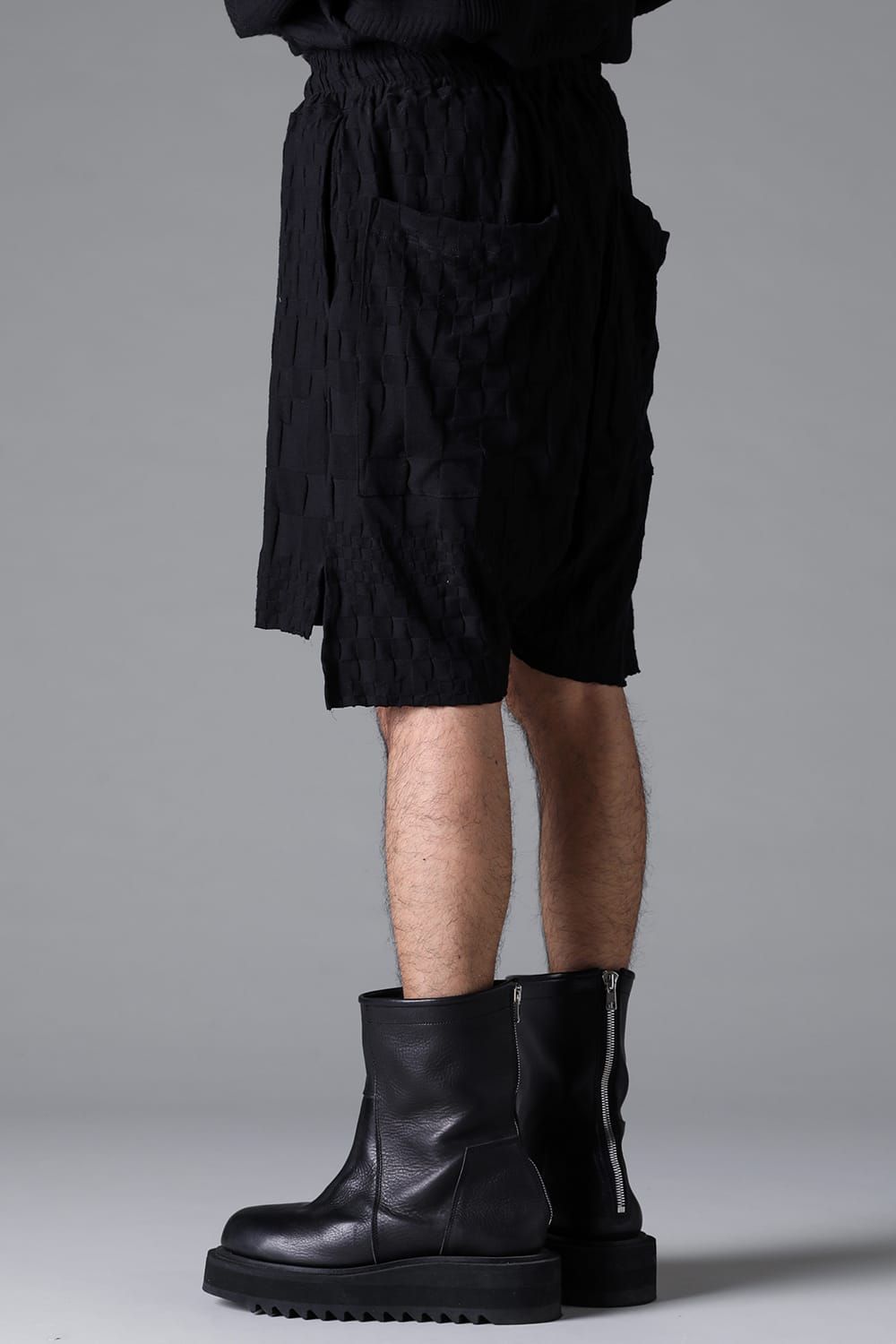 《2026SS先行予約》Gradient Plaid Pattern Shorts"Black / Cream" / グラデーションチェックパターンショーツ"ブラック/クリーム"