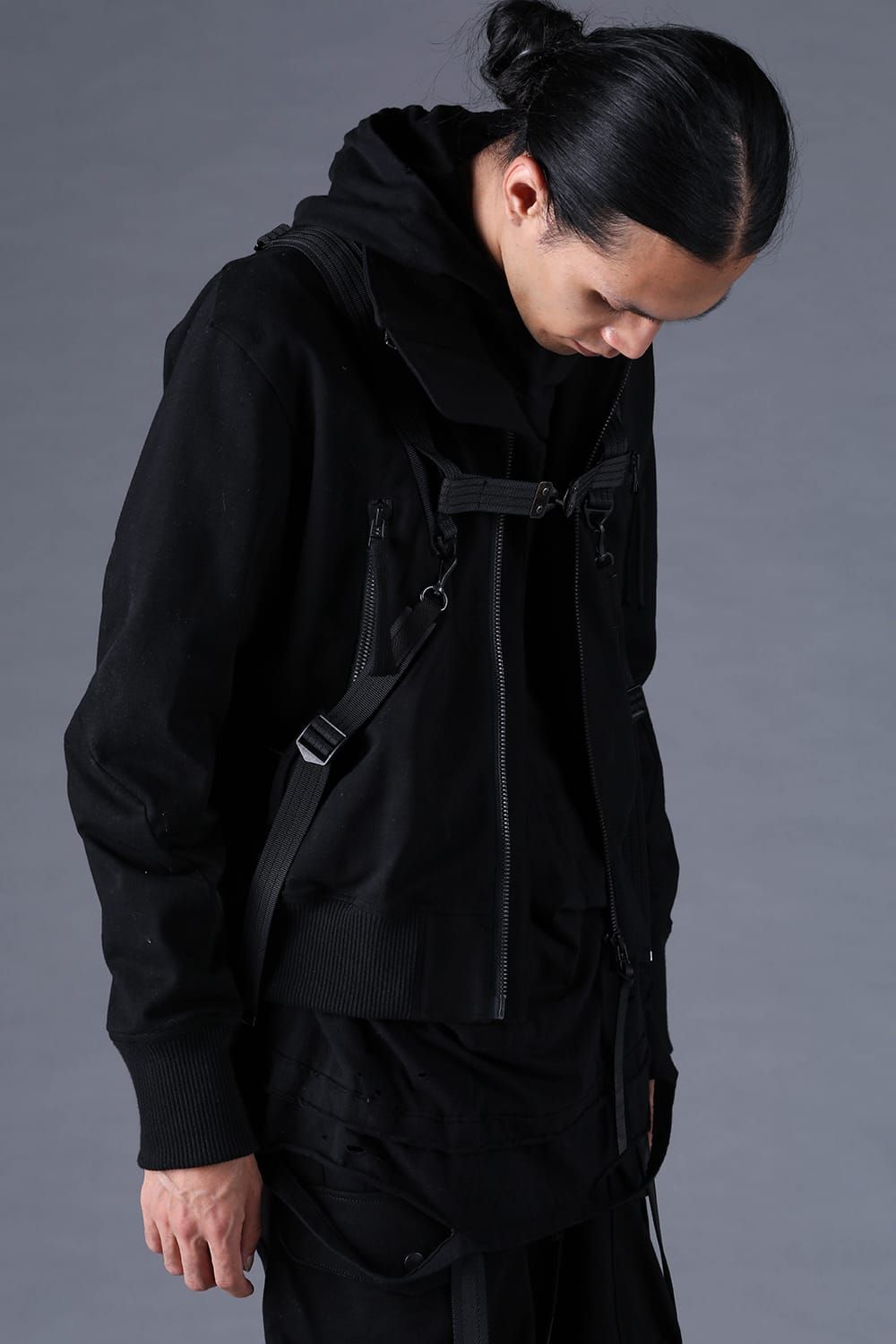 《2027SS先行予約分》Dry Jersey Harness Belt Blouson"Black" / ドライジャージハーネスベルトブルゾン"ブラック"