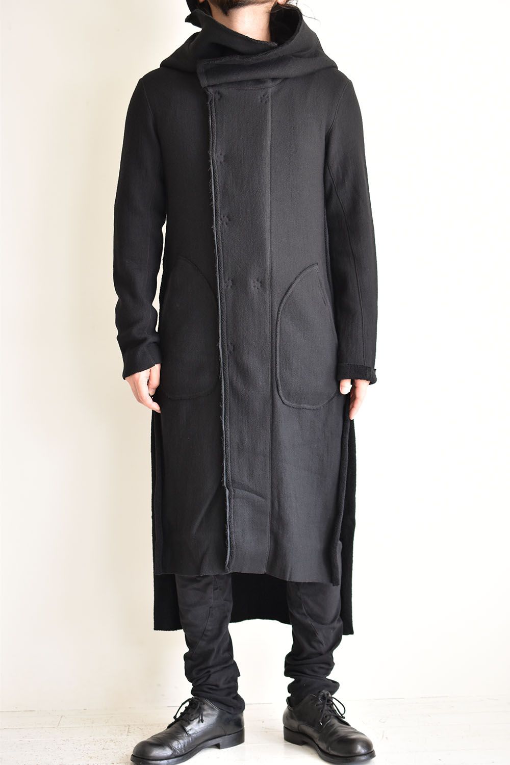 ウール裏毛Parka Coat"Black"/パーカーコート"ブラック"