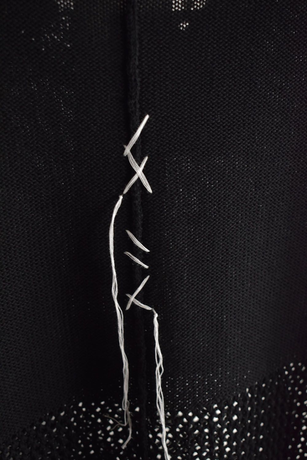 Damage Knit Tee"Black"/ダメージニットTee"ブラック"