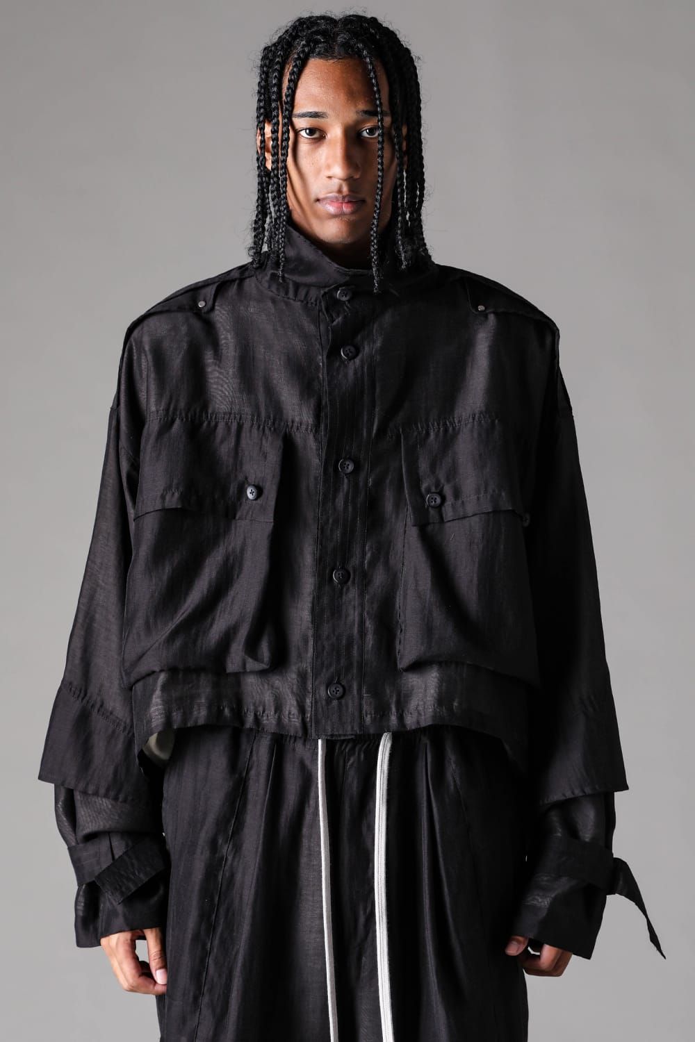 《2027SS先行予約》Stand Collar Blouson"Black" / スタンドカラーブルゾン"ブラック"