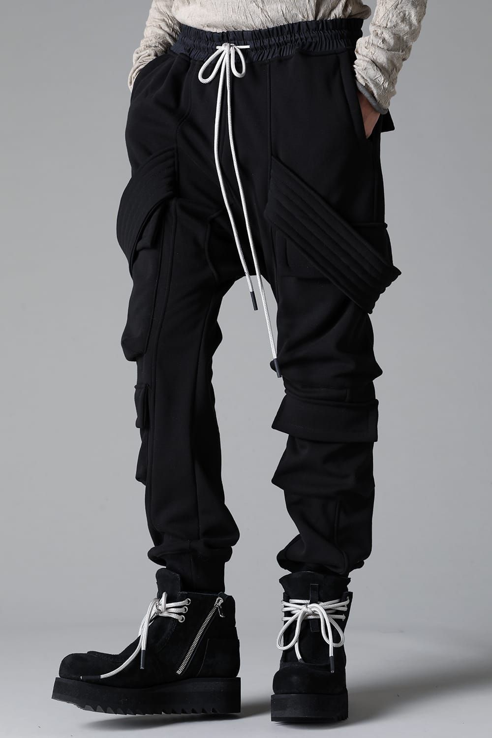 《2025AW先行予約》Bomber Heat Belt Cargo Sarouel Pants"Black" / ボンバーヒートベルトカーゴサルエルパンツ"ブラック"