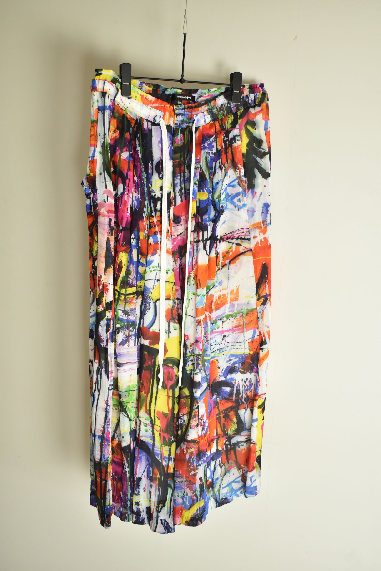Rayon Chiffon Inkjet Print Wide Cropped Easy Pants"Color Print" / レーヨンシフォンインクジェットプリントワイドクロップドイージーパンツ"カラープリント"