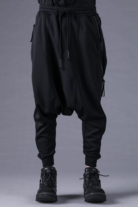 《2027SS先行予約分》Zip-Line Track Sarrouel Pants"Black" / ジップライン トラックサルエルパンツ"ブラック"