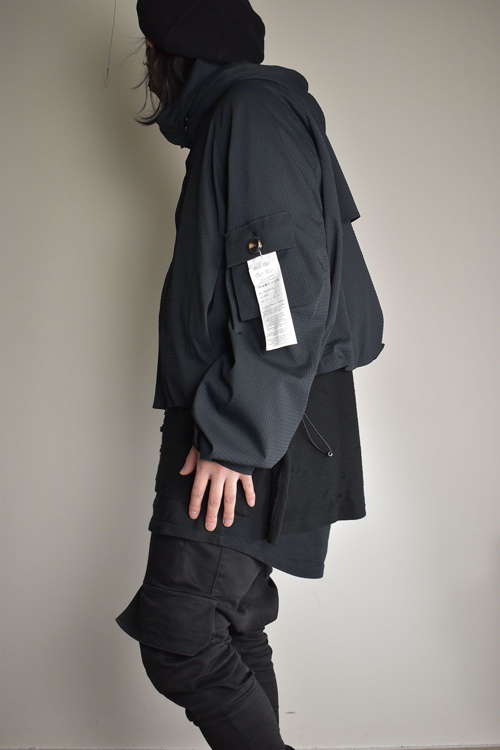 Cropped Hood Blouson"Black" / クロップドフードブルゾン"ブラック"