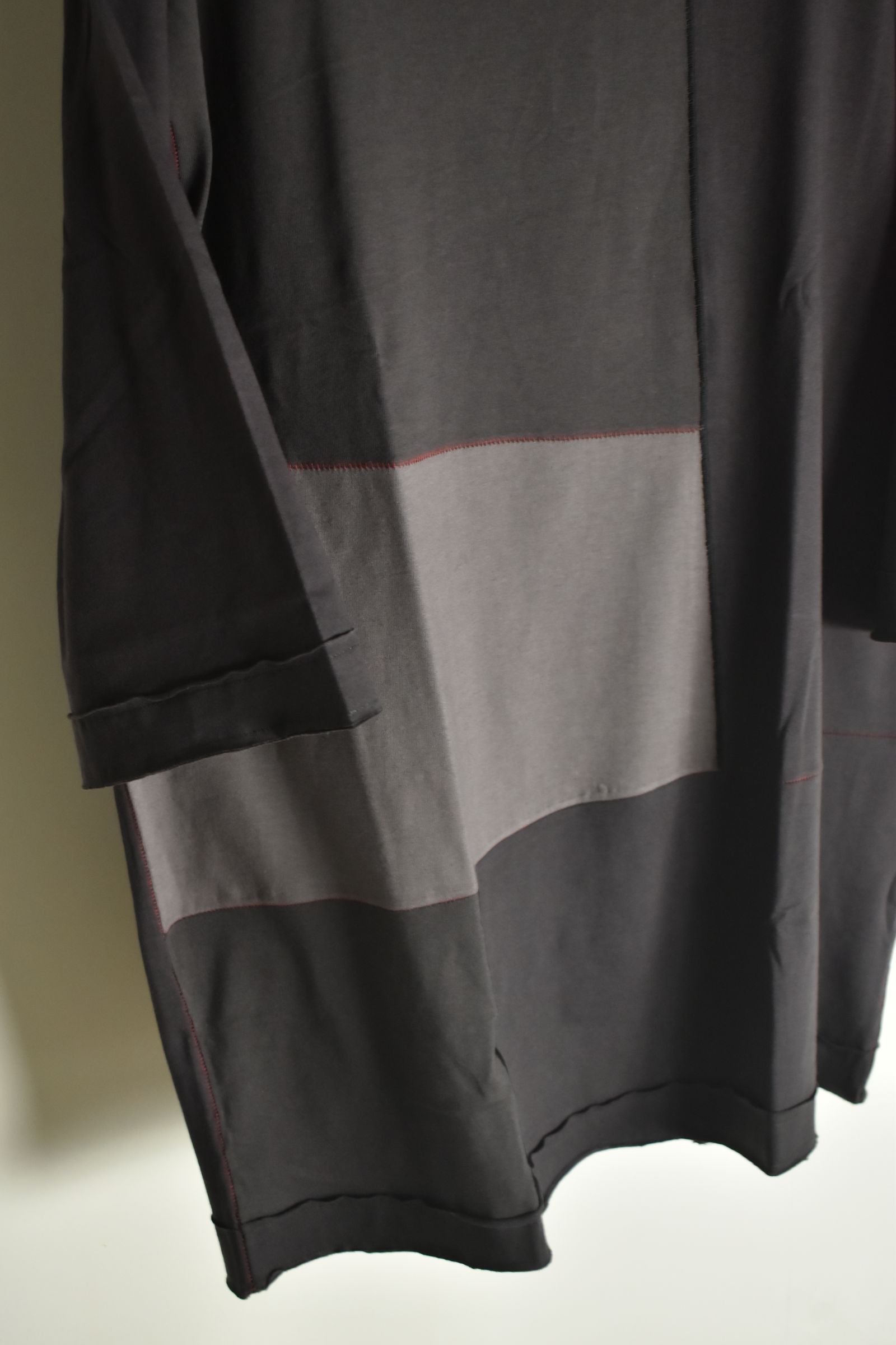 Multi Color Patchwork T-shirt"Charcoal" / マルチカラーパッチワークTシャツ"チャコール"