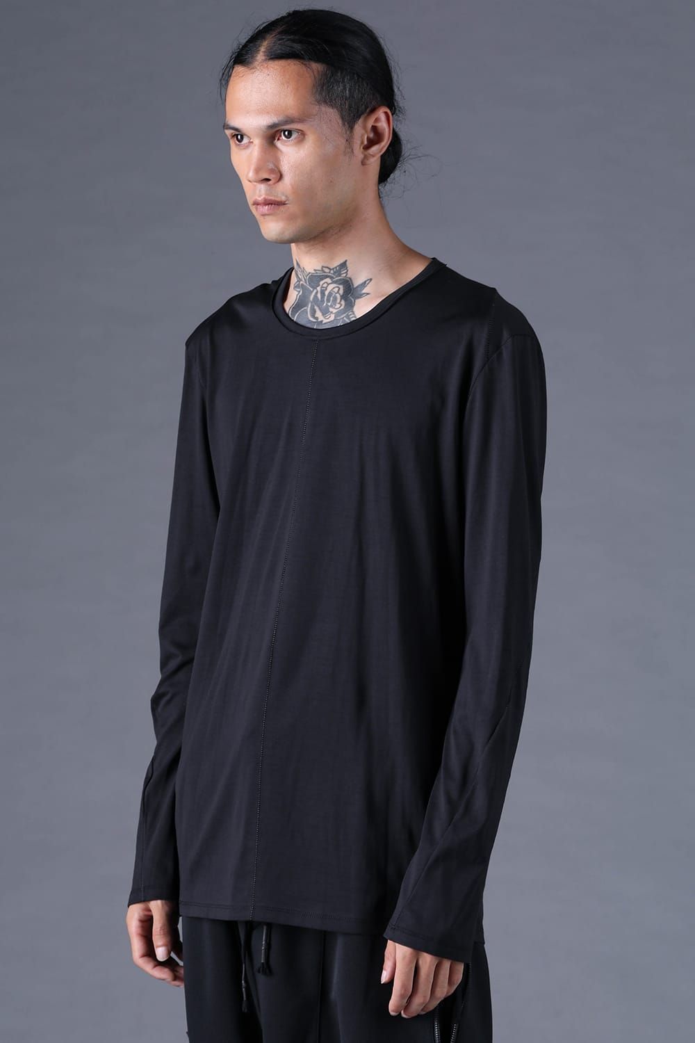《2027SS先行予約分》100/3 Cotton L/ST T-Shirt"Black" / 100/3天竺ロングスリーブTee"ブラック"