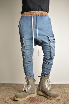 Vintage Denim Cargo Sarouel Skinny"Blue" / ヴィンテージデニムカーゴサルエルスキニー"ブルー"