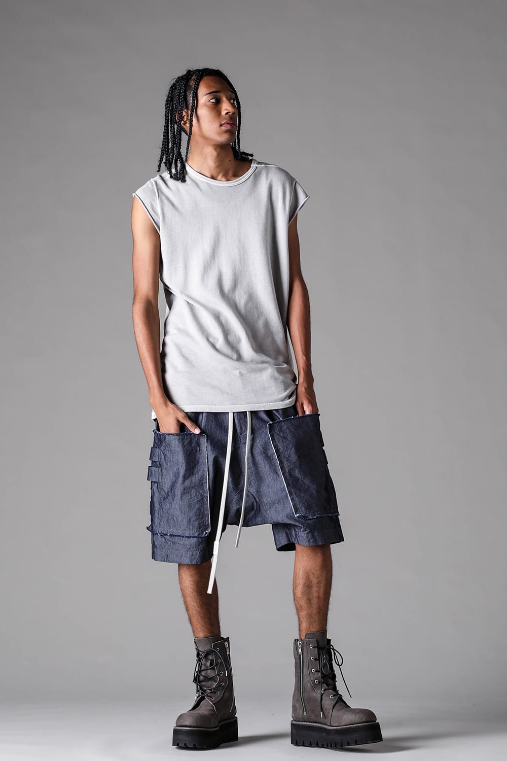 《2027SS先行予約》Cotton Nylon Cargo Shorts"Navy" / コットンナイロンカーゴショーツ"ネイビー"