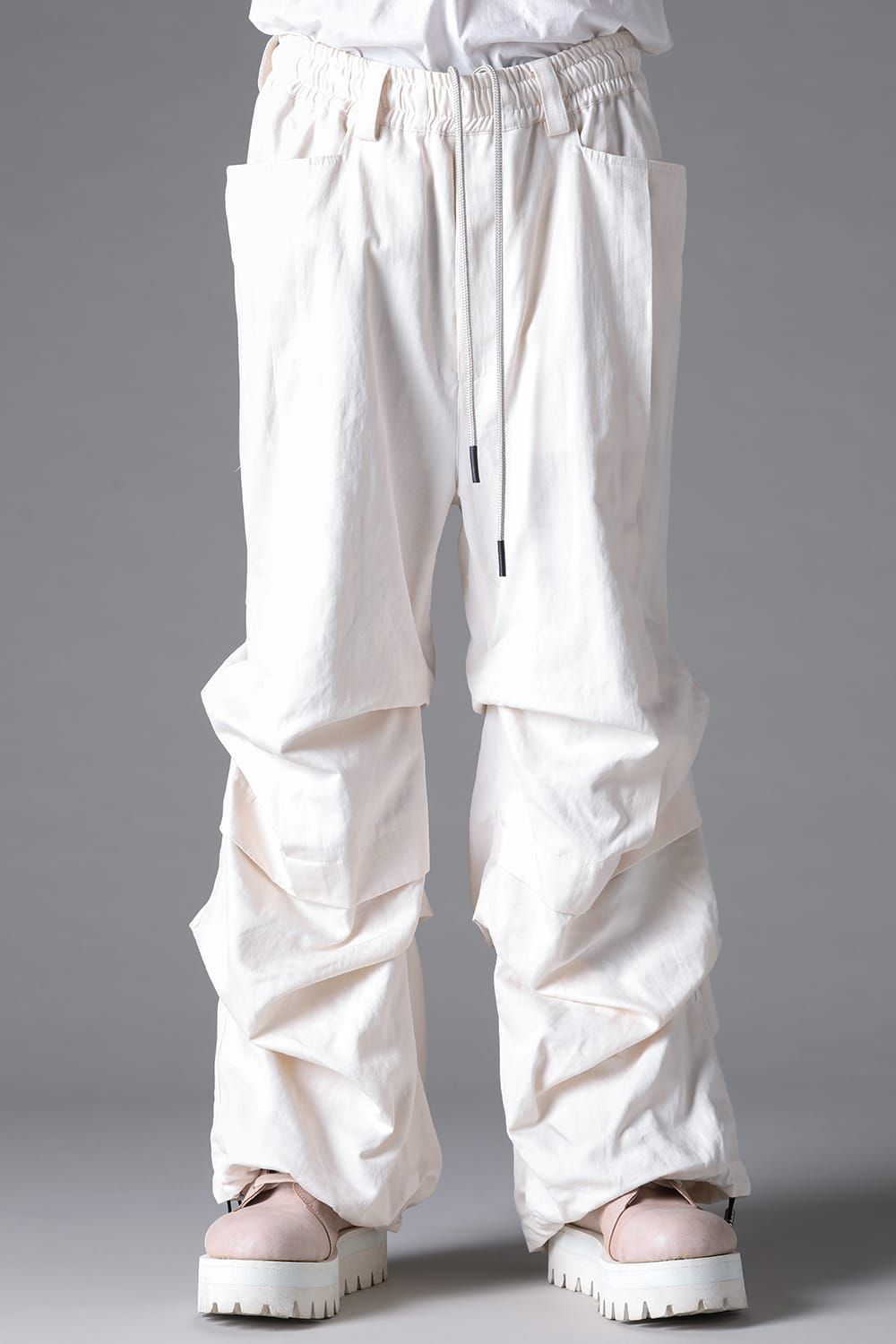 《2026SS先行予約》Tuck Wide Pants"Black / White" / タックワイドパンツ"ブラック/ホワイト"