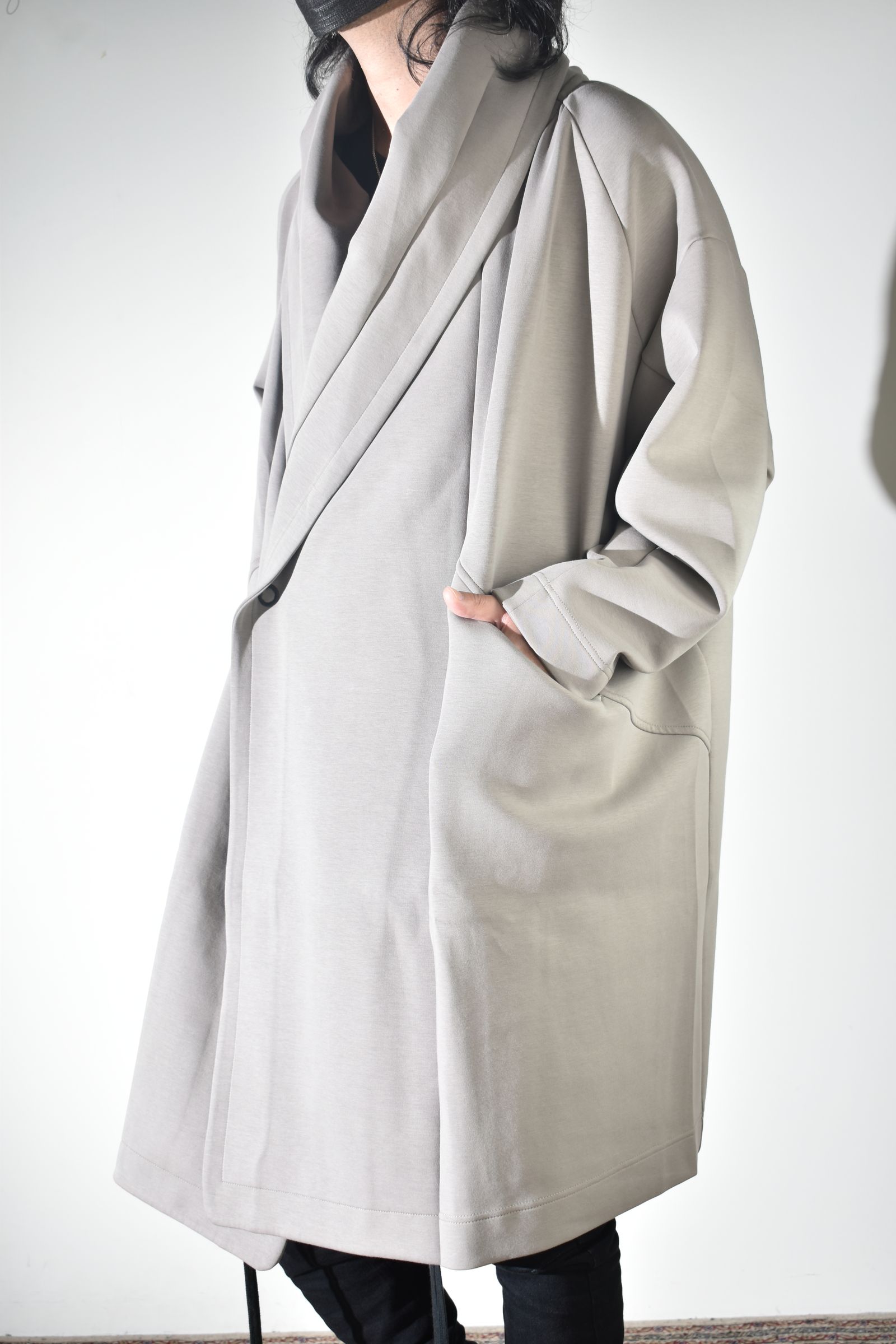 Rap Jersey Coat "Greige" / ラップジャージーコート"グレージュ"