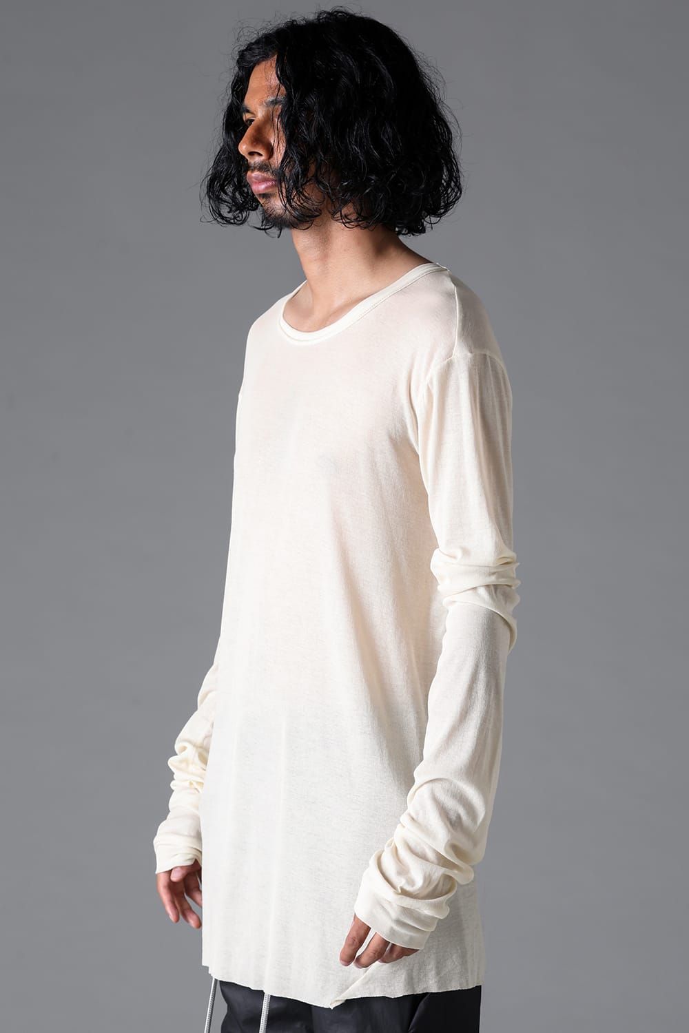 《2026SS先行予約》Gauze Jersey Long Sleeve"Black / Cream /White /Stone /Brown" / ガーゼジャージーロングスリーブ"ブラック/クリーム/ホワイト/ストーン/ブラウン"