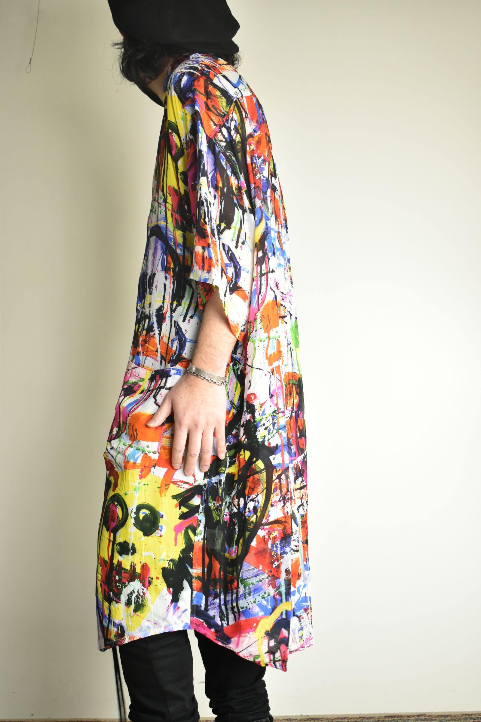 Rayon Chiffon Inkjet Print Short-Sleeved Big Shirt&Dress"Color Print" / レーヨンシフォンインクジェットプリント半袖ビッグシャツ / ワンピース"カラープリント"