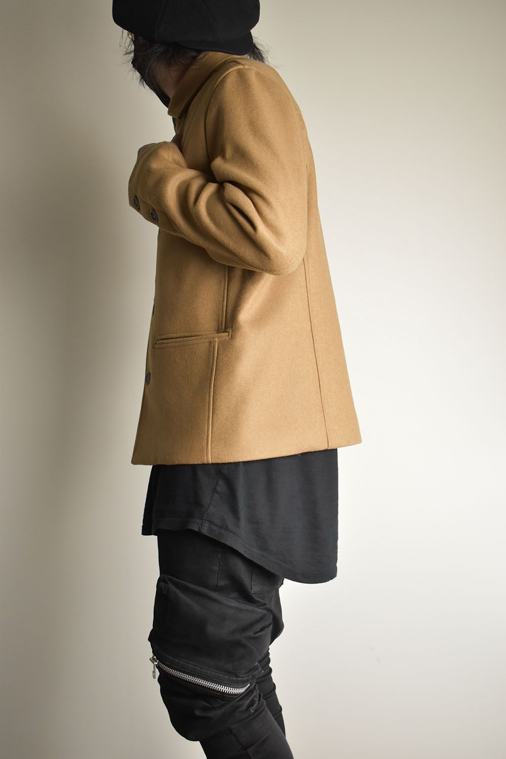 Wool Cashmere Work Jacket"Camel" / ウールカシミアワークジャケット"キャメル"