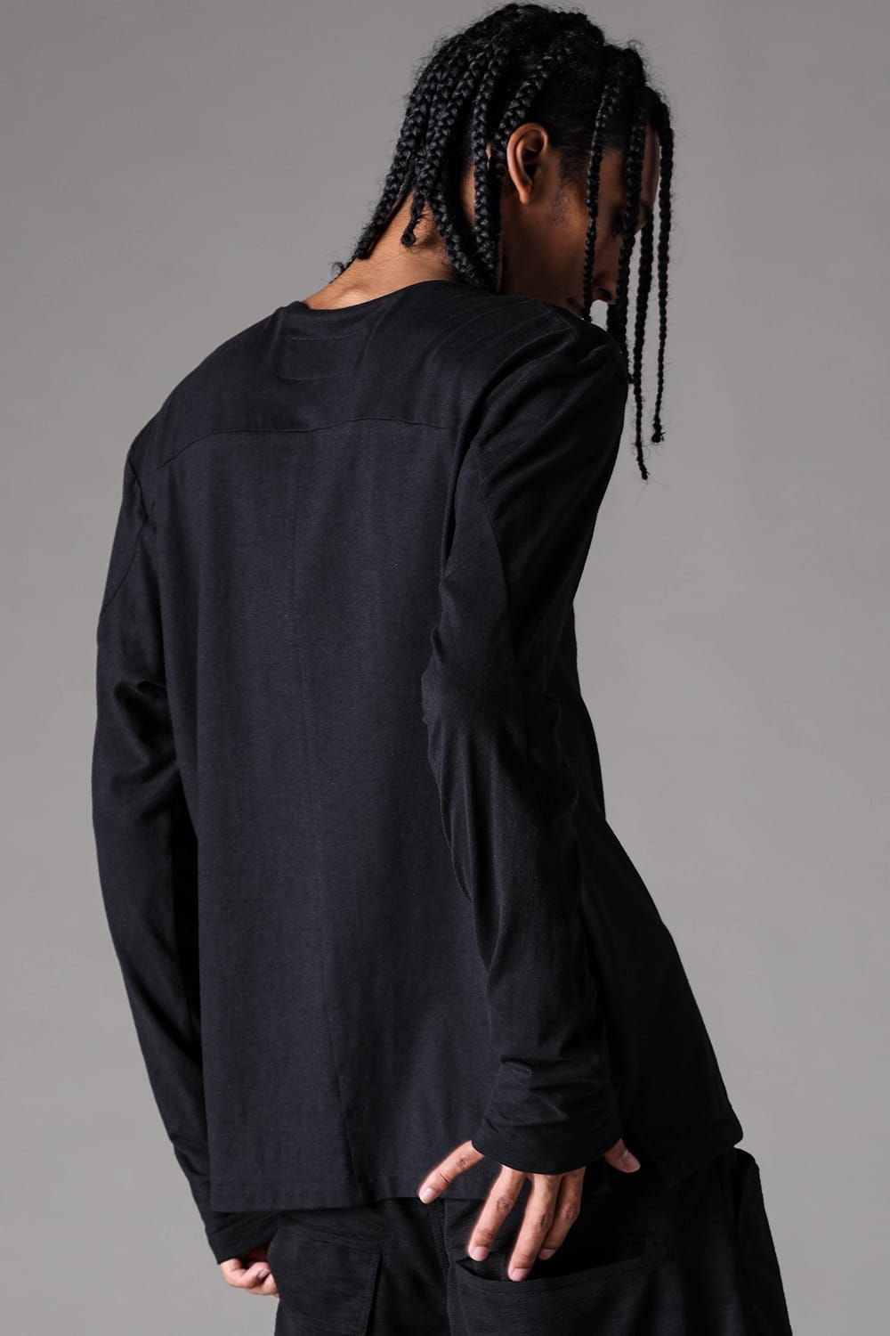 《2027SS先行予約》Henley Neck Long Sleeve "Black / Ivory / Greige / Ice Blue / Pale Shell" / ヘンリーネックロングスリーブ"ブラック/アイボリー/グレージュ/アイスブルー/ペイルシェル"