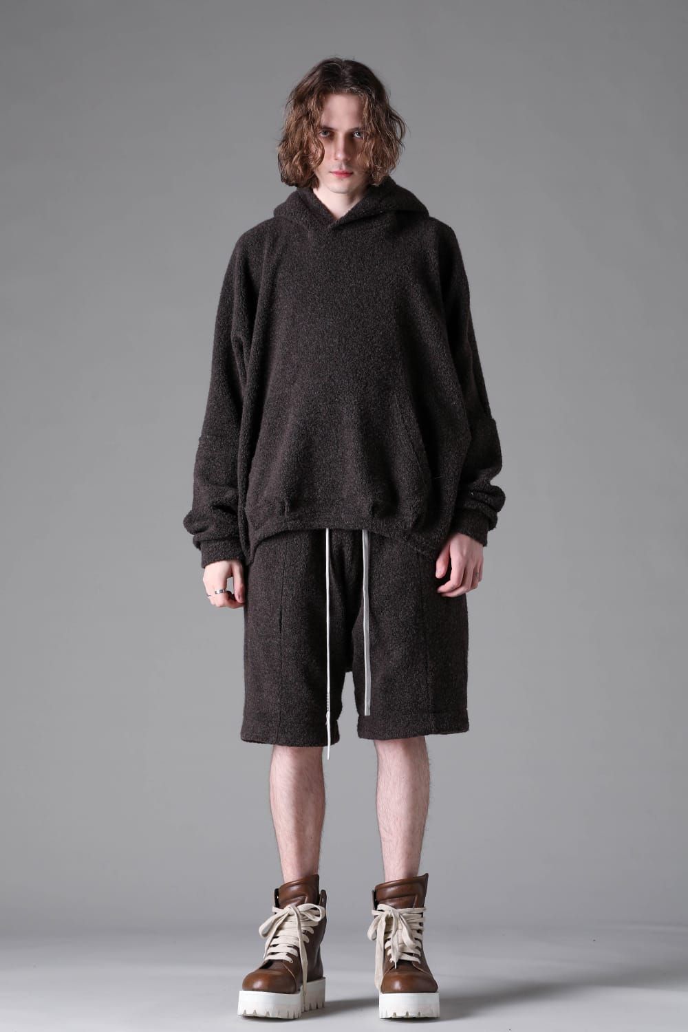 《2026AW先行予約》Sarrouel Short Pants"Black / Khaki" / サルエルショートパンツ"ブラック/カーキ"