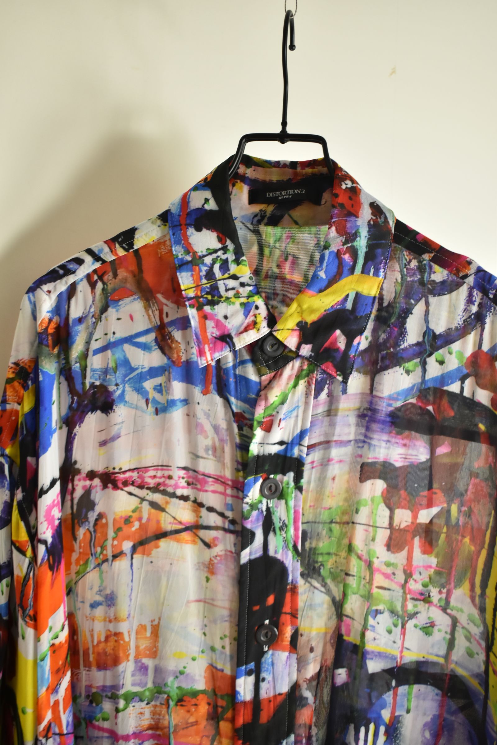 Rayon Chiffon Inkjet Print Short-Sleeved Big Shirt&Dress"Color Print" / レーヨンシフォンインクジェットプリント半袖ビッグシャツ / ワンピース"カラープリント"