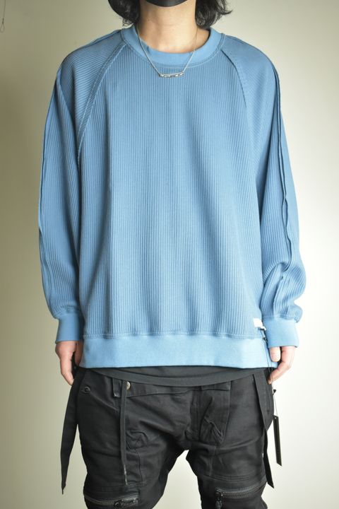 Rail Knit Dolman Sleeve"Blue" / レールニットドルマンスリーブ"ブルー"