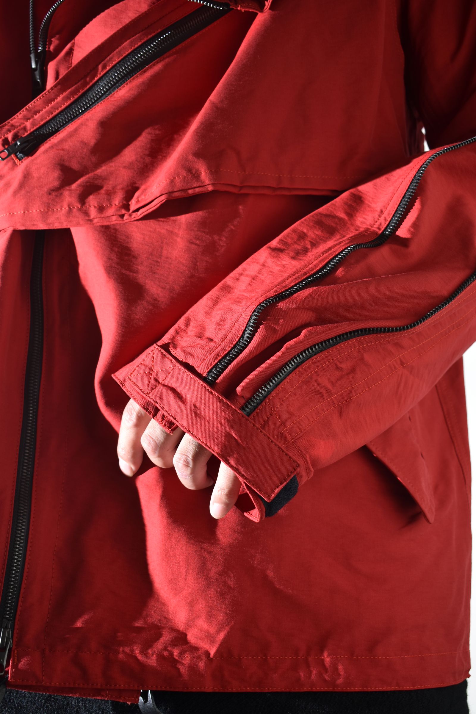 Multi Zip Short Mods Coat"Red" / マルチジップショートモッズコート"レッド"