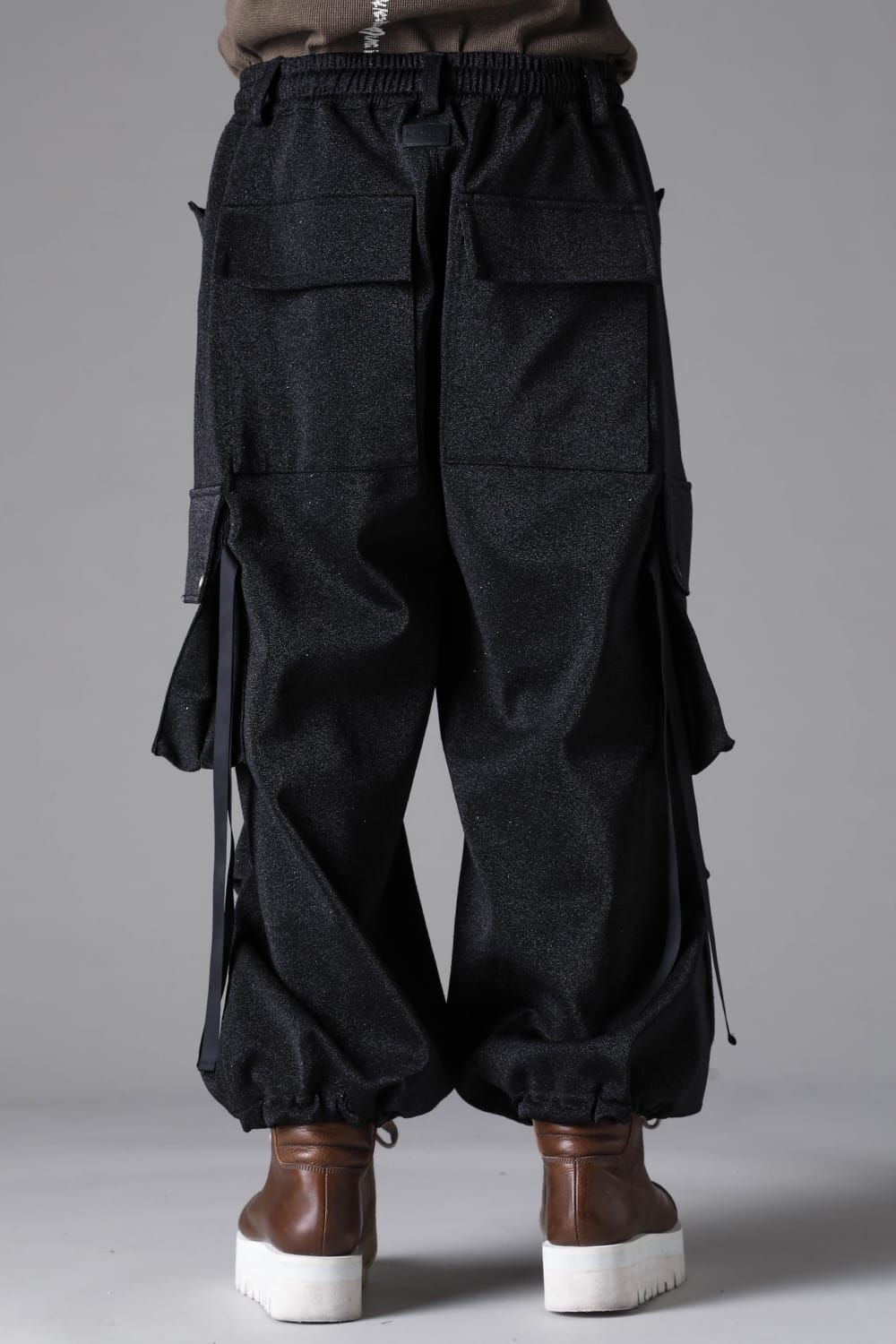 《2026AW先行予約》Lurex Extra Wide Pants"Black" / ルレックス エクストラワイドパンツ"ブラック"
