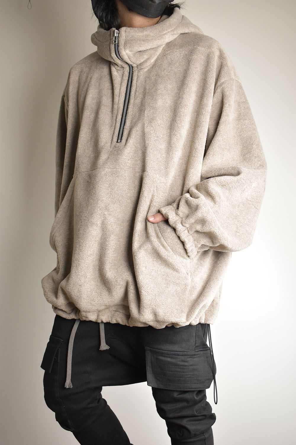 Fleece Hoodie"Beige" / フリースフーディ"ベージュ/"