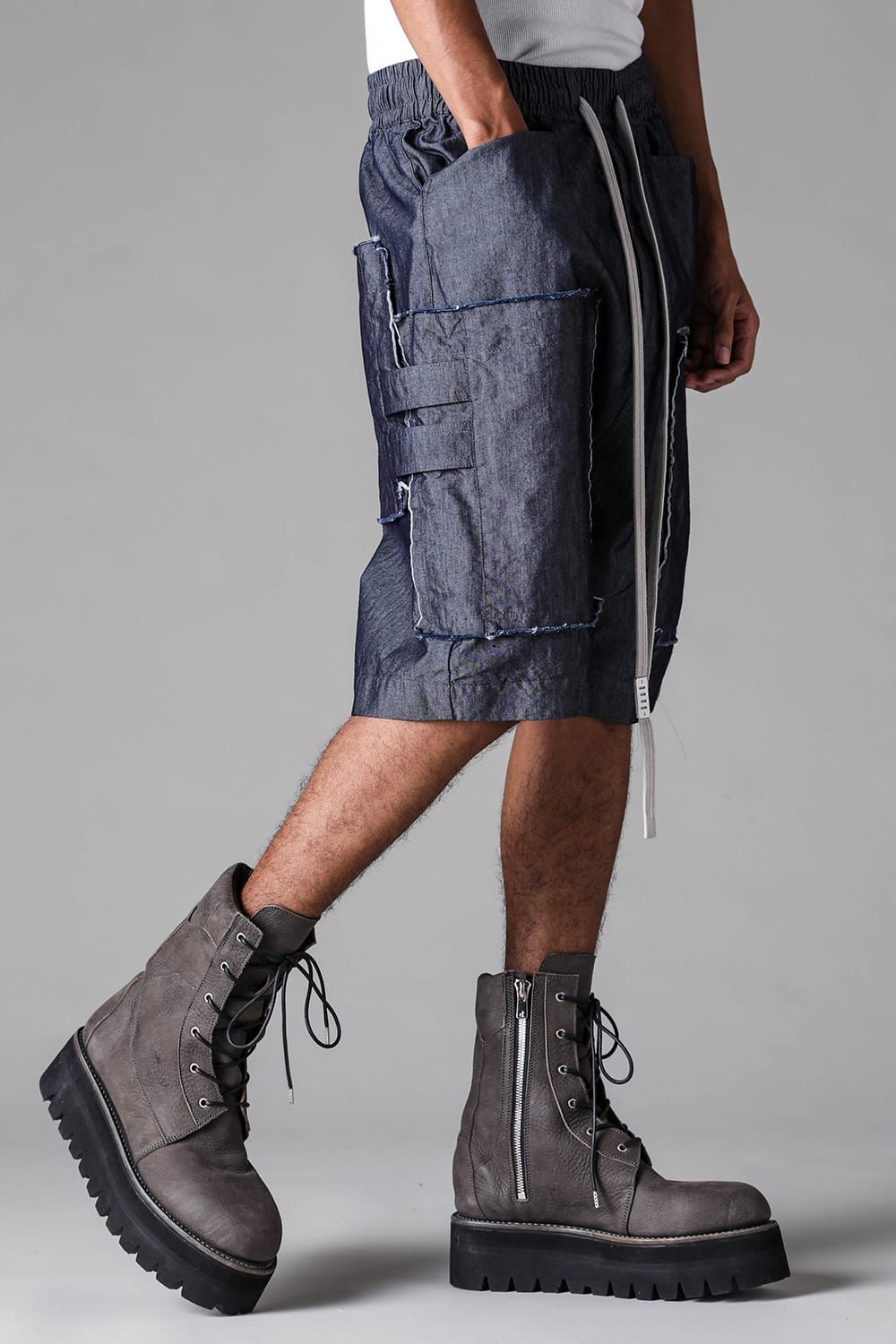 《2027SS先行予約》Cotton Nylon Cargo Shorts"Navy" / コットンナイロンカーゴショーツ"ネイビー"