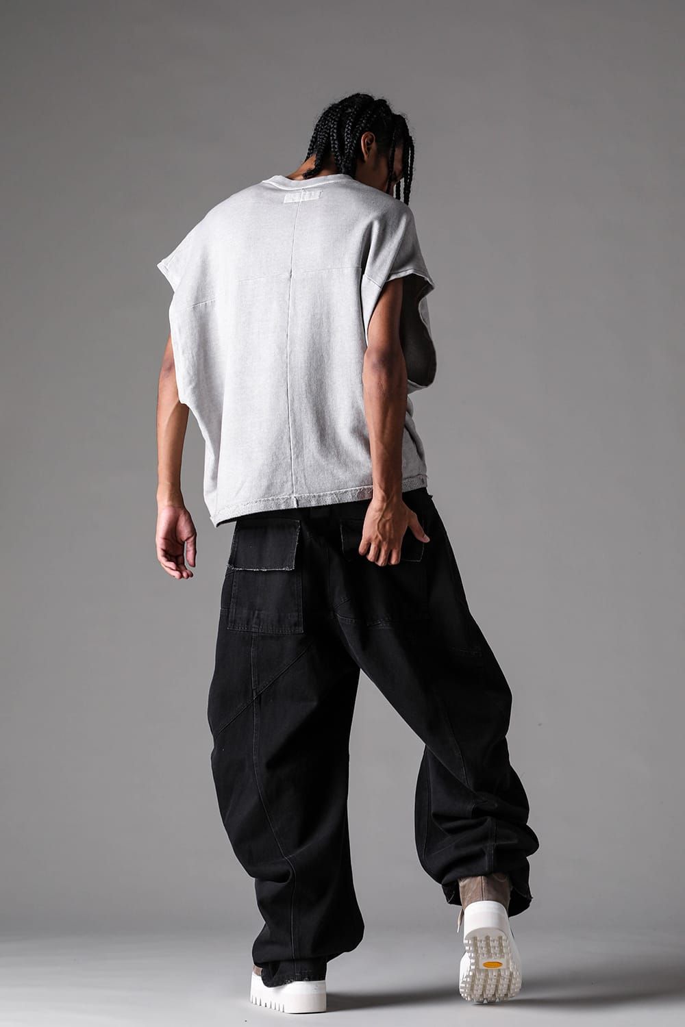 《2027SS先行予約》Sumi Dyed Lightweight French Terry Over Sized Tank"L.Grey  / D.Grey" / 墨染ミニ裏毛オーバーサイズタンク"ライトグレー / ダークグレー"