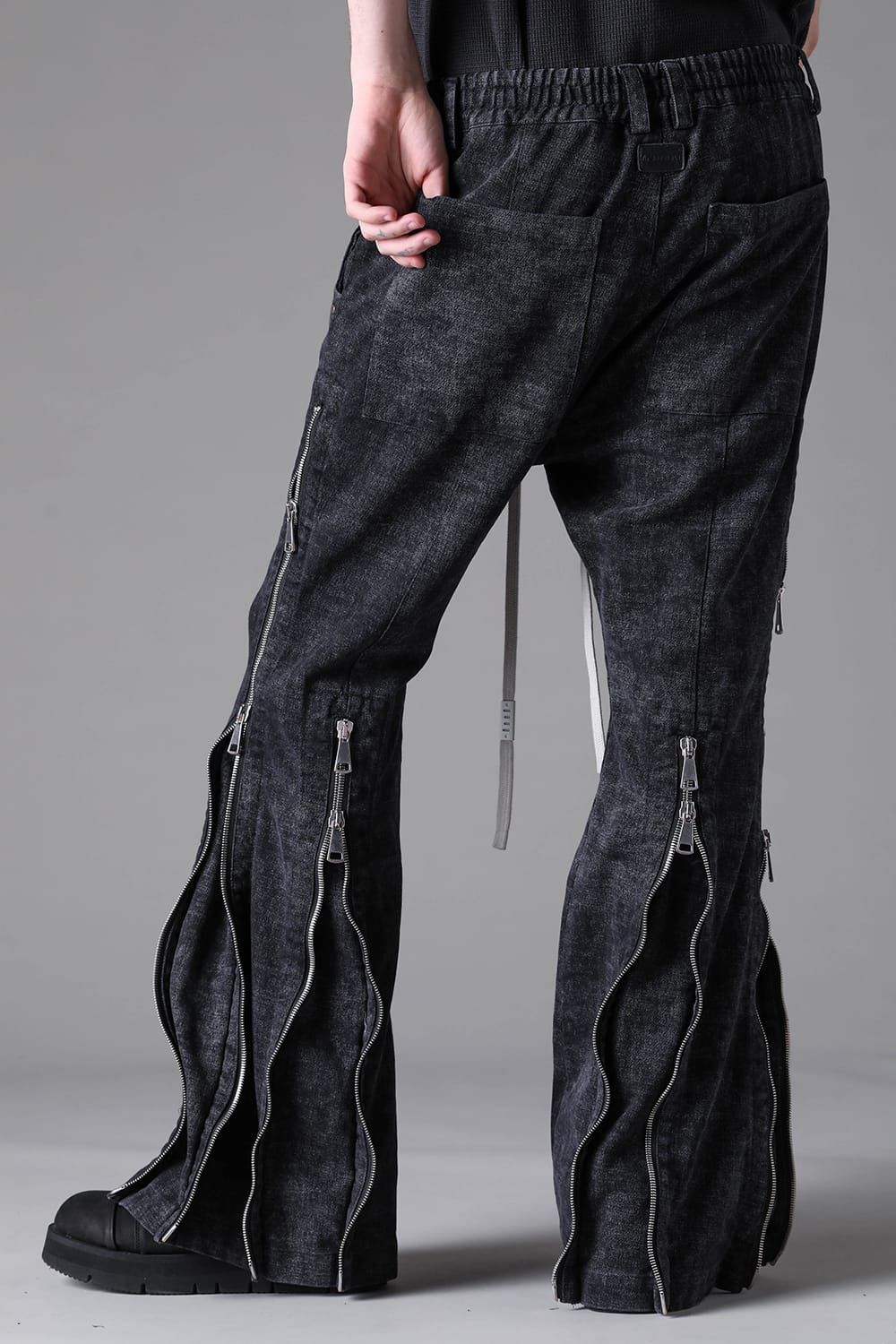 《2026AW先行予約》Zipped Fared Pants"D.Grey" / ジップフレアパンツ"ダークグレー"