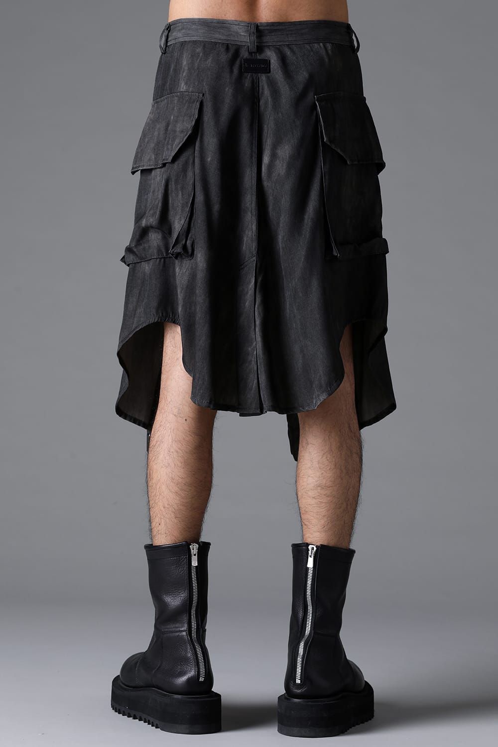 《2026SS先行予約》Sleeve Wrap Skirt"Black / Uneven D.Grey / Uneven Grey" / スリーブラップスカート"ブラック/アンイーブンダークグレー/アンイーブングレー"