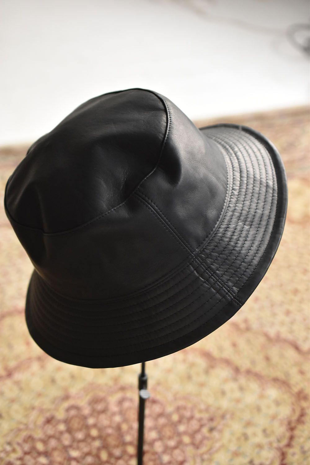 Furniture Leather Bucket Hat"Black"/ファニチャーレザーバケットハット"ブラック"