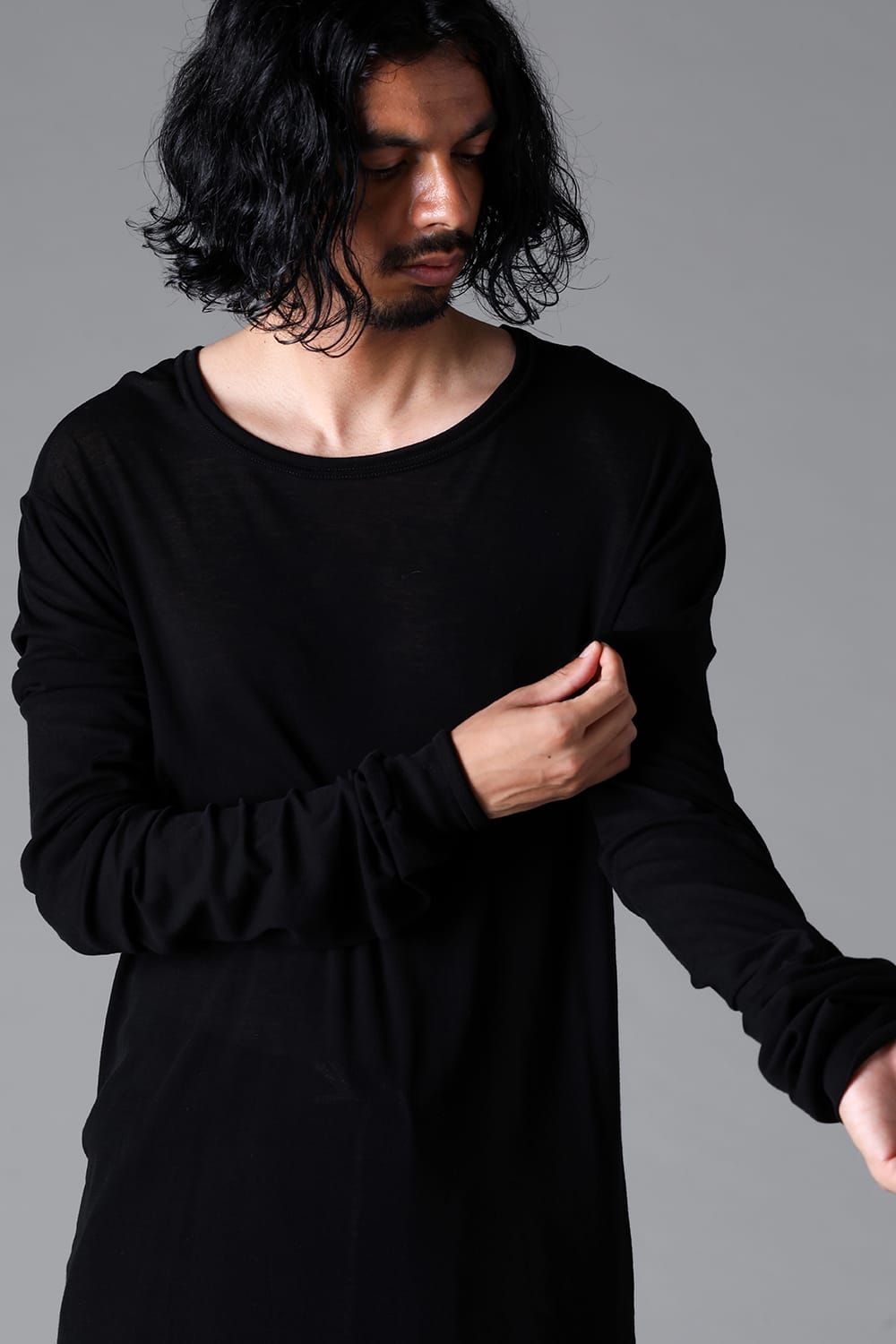 《2026SS先行予約》Gauze Jersey Long Sleeve"Black / Cream /White /Stone /Brown" / ガーゼジャージーロングスリーブ"ブラック/クリーム/ホワイト/ストーン/ブラウン"