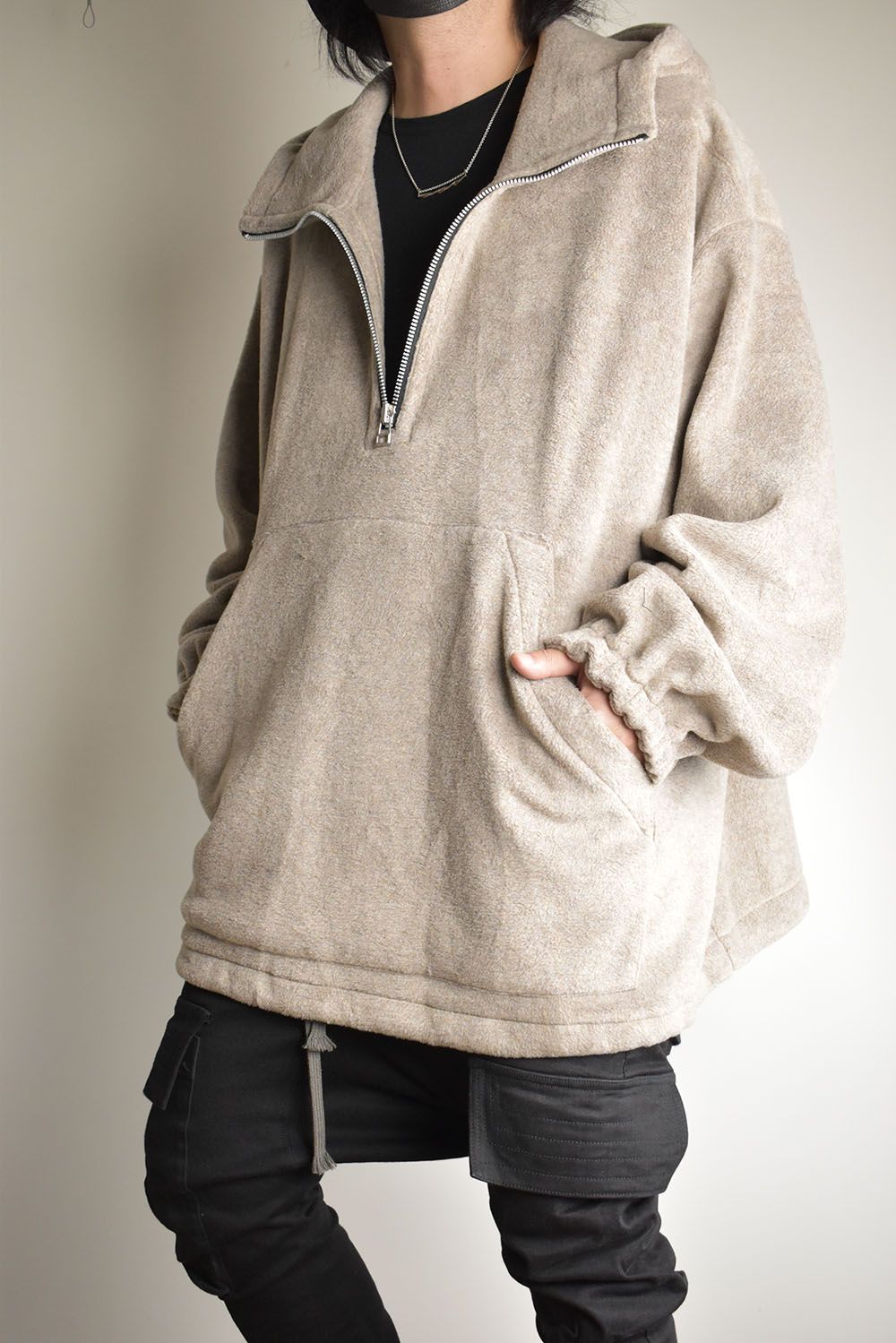 Fleece Hoodie"Beige" / フリースフーディ"ベージュ/"