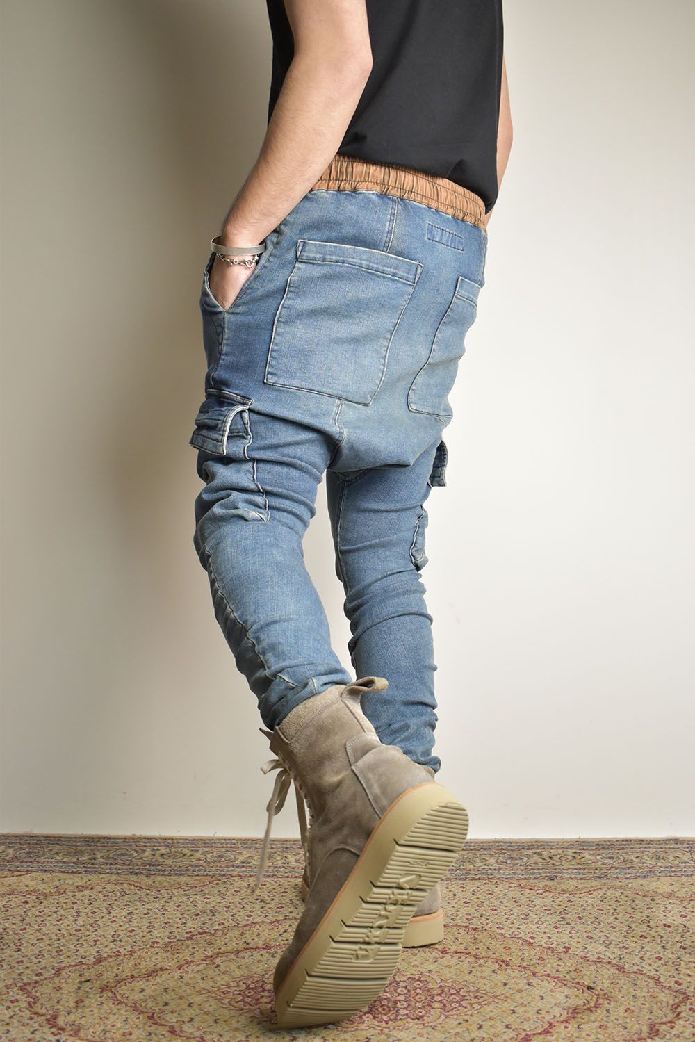 Vintage Denim Cargo Sarouel Skinny"Blue" / ヴィンテージデニムカーゴサルエルスキニー"ブルー"