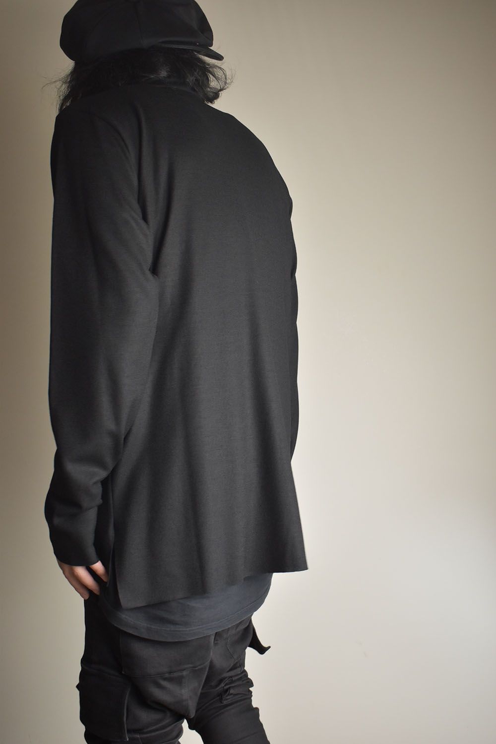 High Neck  Long Pullover "Black" / ハイネックロングプルオーバー"ブラック"