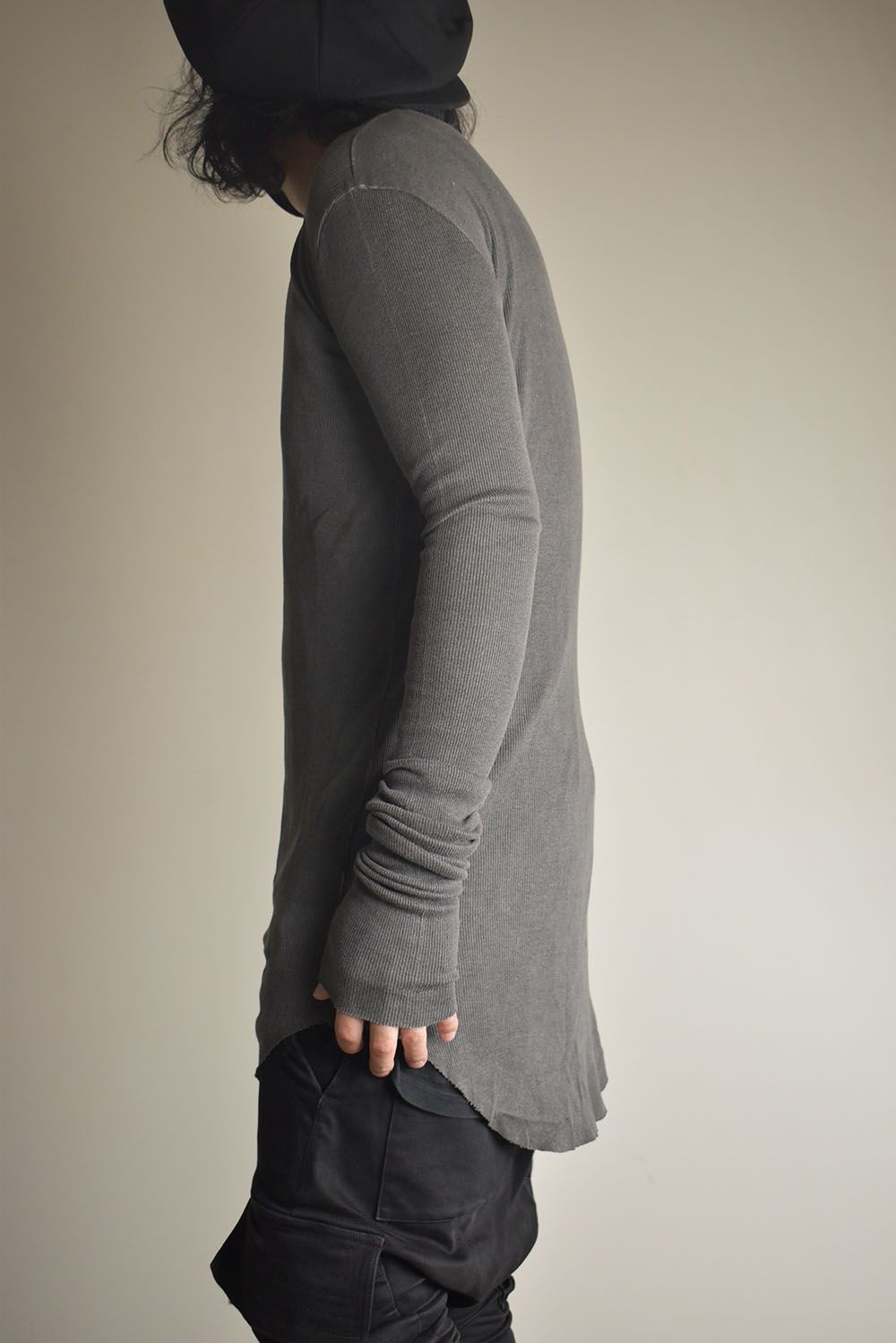 Modal x Cotton Rib Long Sleeve Tee "Dust" / モダール×コットンリブロンブスリーブTシャツ"ダスト"