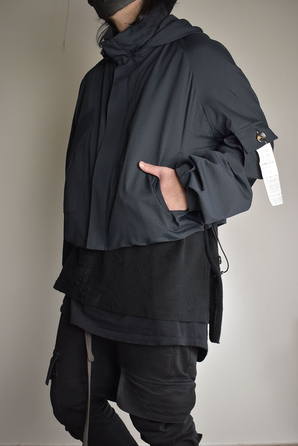 Cropped Hood Blouson"Black" / クロップドフードブルゾン"ブラック"