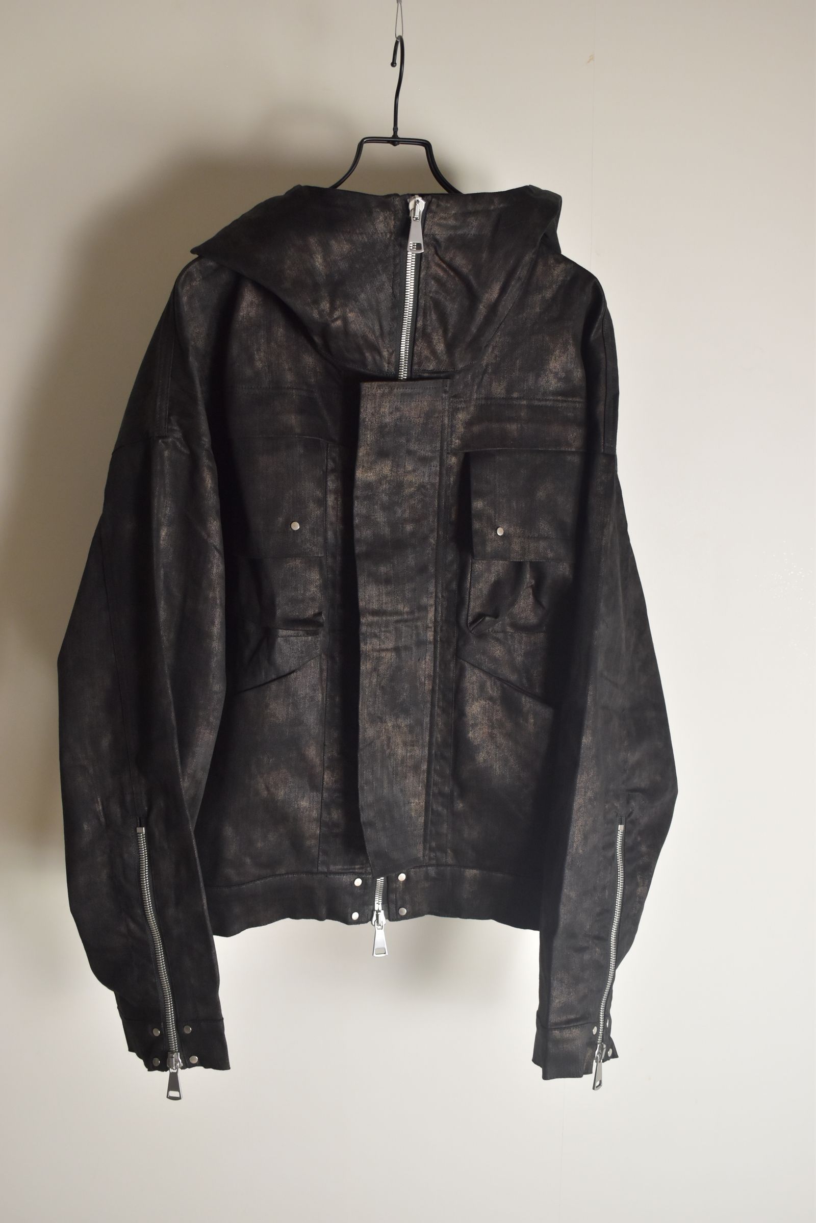 Metal Steam Camouflage Hooded Blouson"Black × Brown" / メタルスチームカモフラージュ フーデッドブルゾン"ブラック×ブラウン"