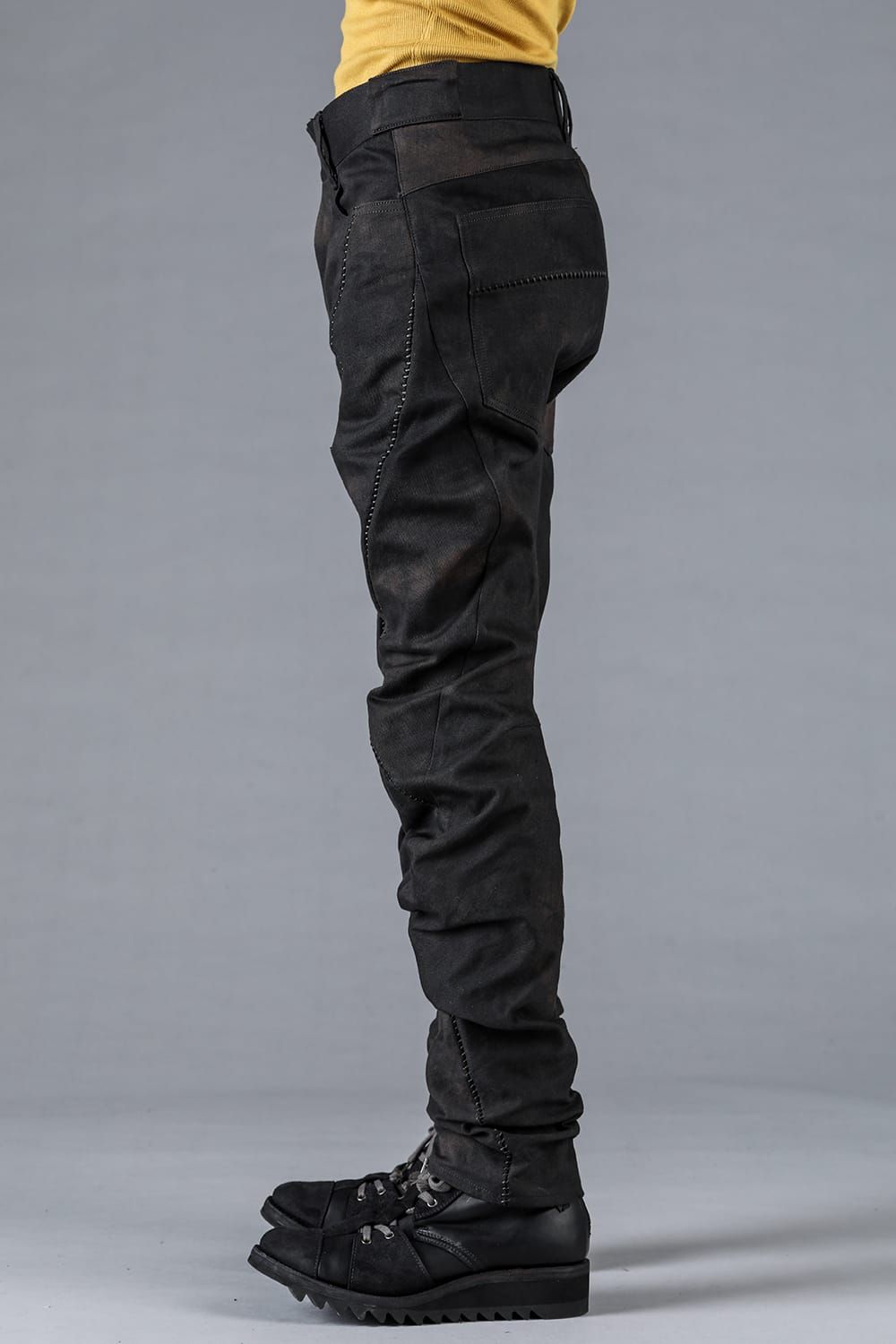 Stretch Denim Overlock Twisted Curve Slim Pants "Dust"/ストレッチデニムオーバーロックツイストカーブスリムパンツ"ダスト"