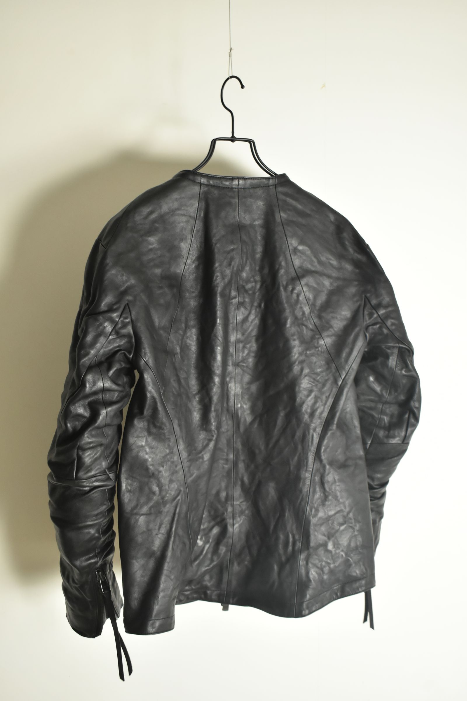 Horse Leather Collar Detachable Jacket"Black" / ホースレザーカラーデタッチャブルジャケット"ブラック"