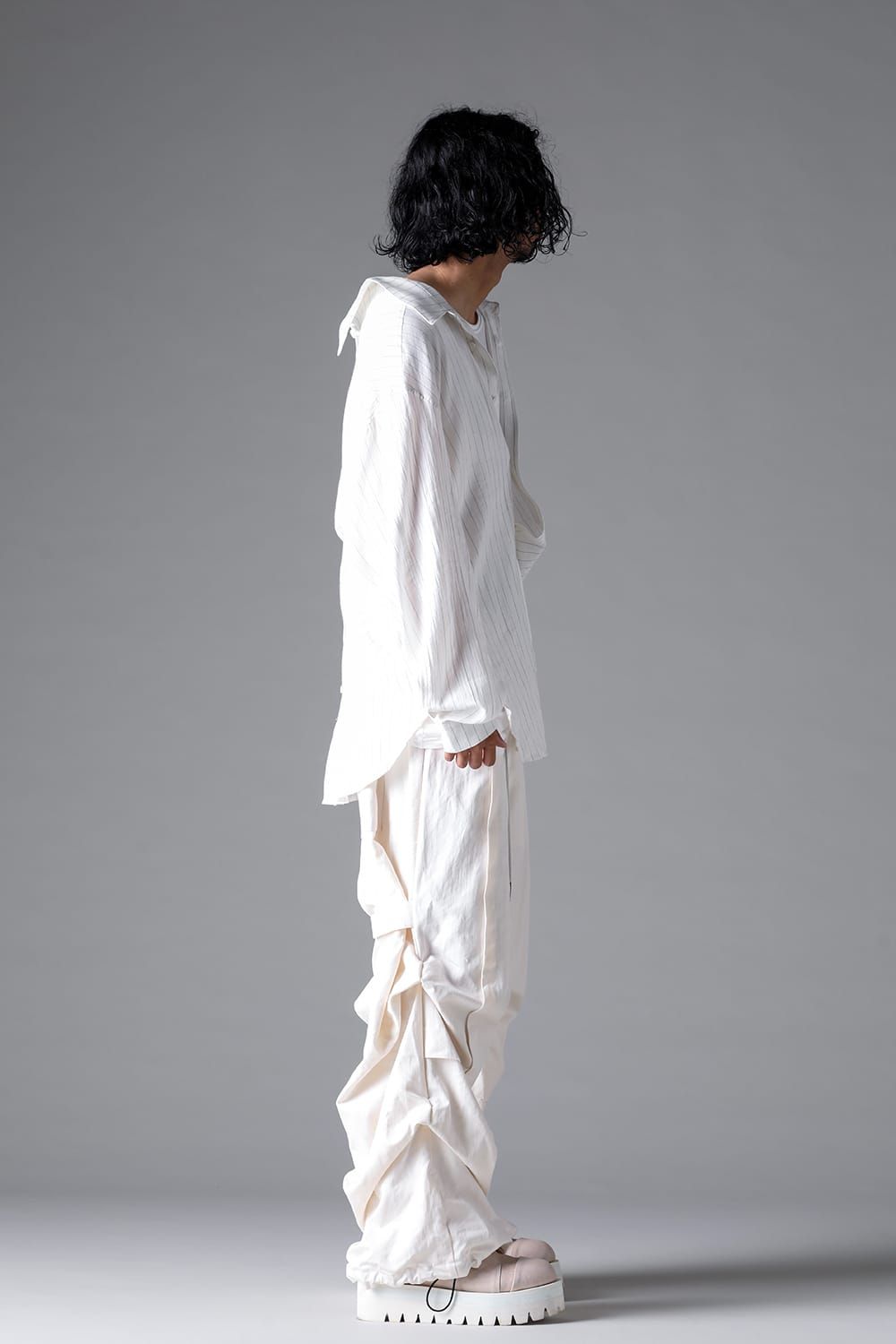 《2026SS先行予約》Tuck Wide Pants"Black / White" / タックワイドパンツ"ブラック/ホワイト"