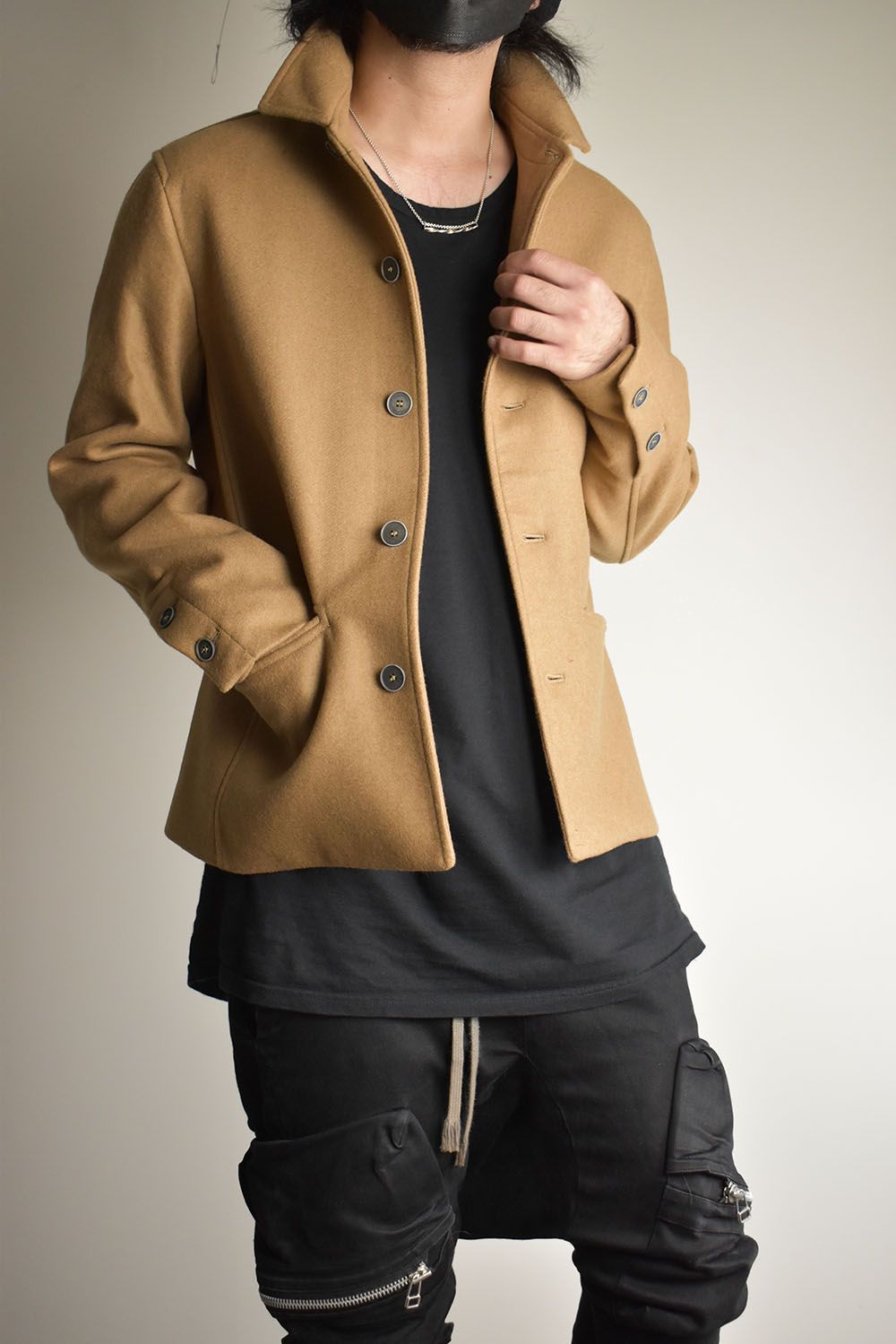 Wool Cashmere Work Jacket"Camel" / ウールカシミアワークジャケット"キャメル"