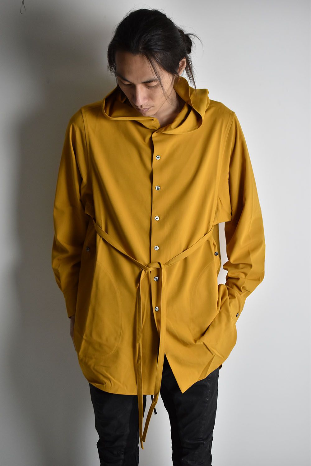 Strings Hooded Shirt"Mustard"/ストリングフーデットシャツ"マスタード"