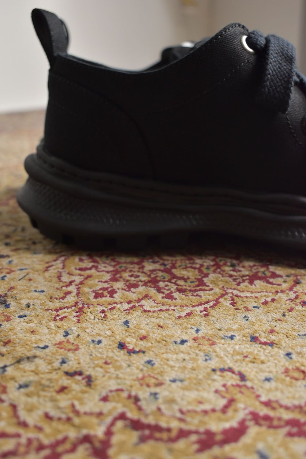 Roll-Tongue Staining  Shose feat. MIHARA YASUHIRO"Black×Black"/ロールトゥステイニングシューズ ×ミハラヤスヒロ"ブラック"ブラック×ブラック"