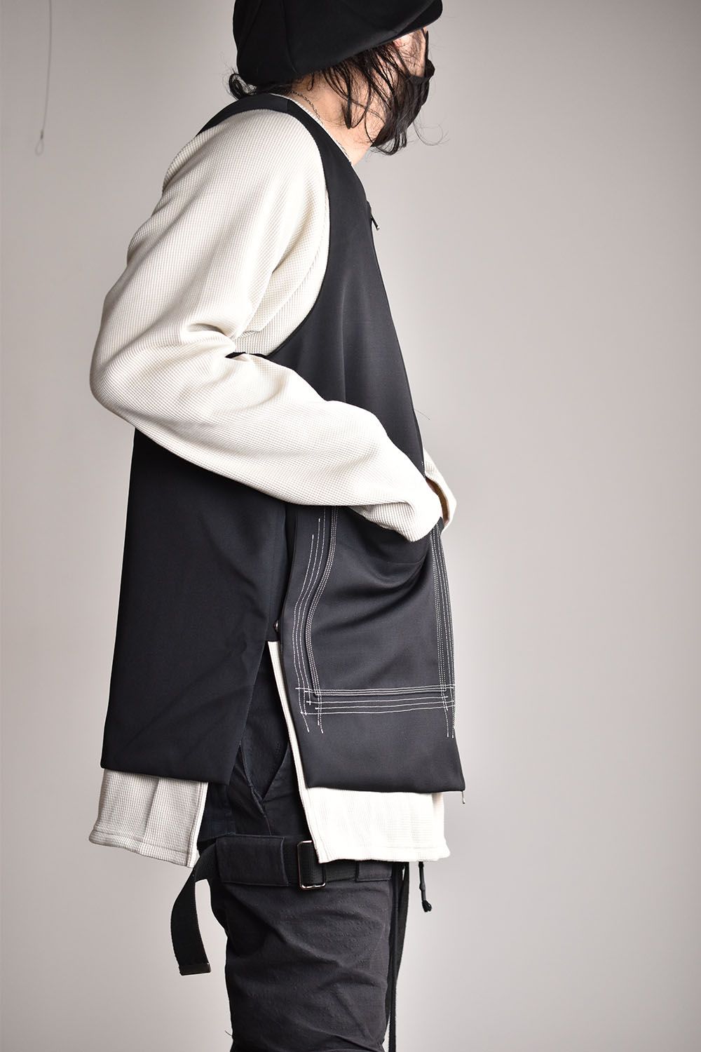 LC1 Trace Zip Up Vest"Black"/トレースジップアップベスト"ブラック"
