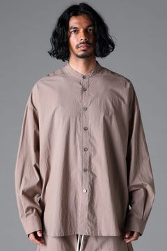 《2026SS先行予約》Stand Collar Shirts "Black / Cream /Soil" / スタンドカラーシャツ"ブラック/クリーム/ソイル"