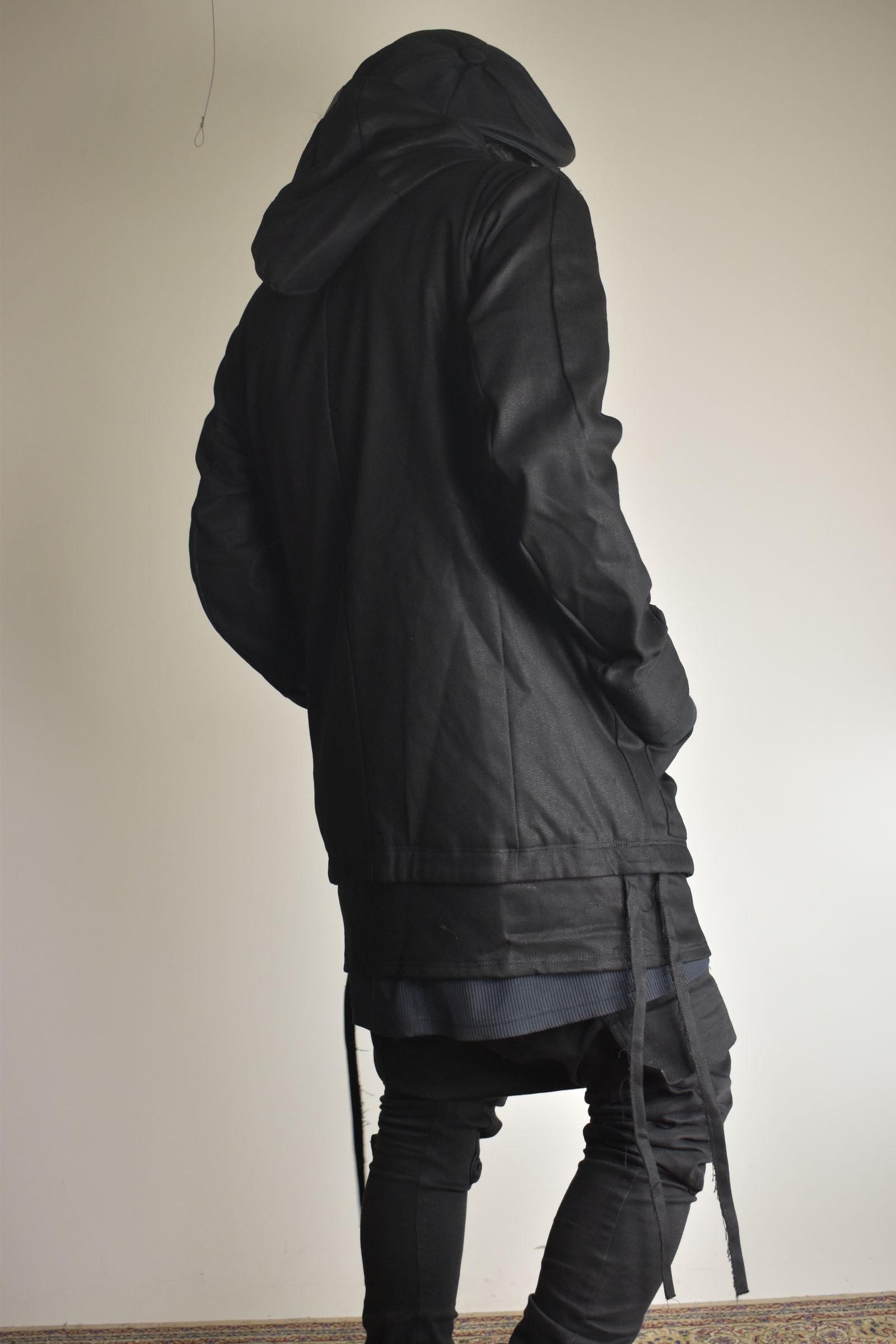 Bonding  Hoodie Denim Blouson"Black" / ボンディングフーデッドデニムブルゾン"ブラック"